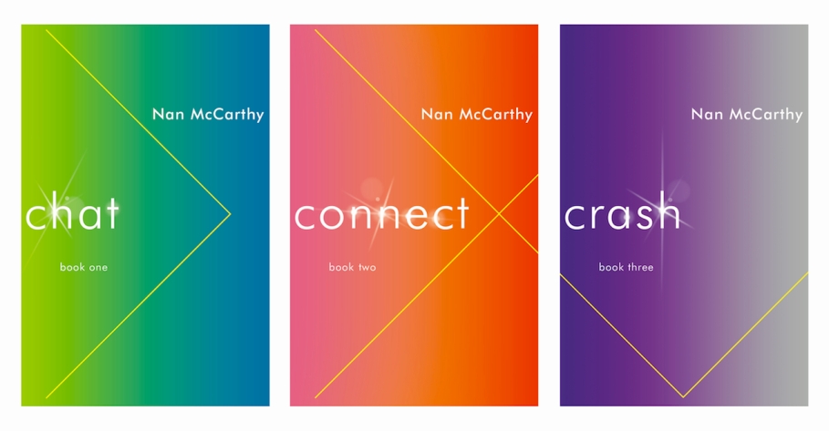 New editions of Chat, Connect, & Crash, Rainwater Press, 2014. (cover designs by David High)